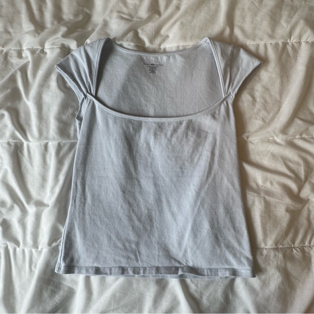 brandy melville light blue ella top